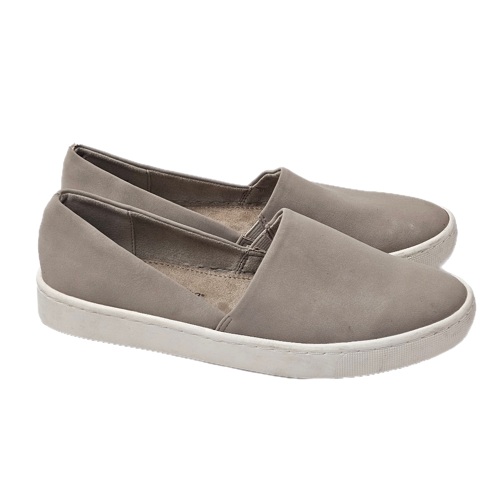 Bella Vita Bebe Taupe Slip On Sneakers Womens Size 6 Elastic Gore Comfort Shoe